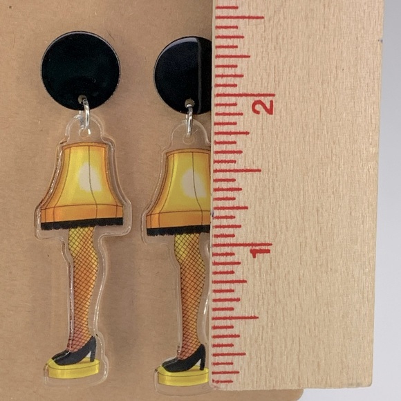 “The Christmas Story” High Heel Leg Lamp Acrylic Earrings - Picture 3 of 3